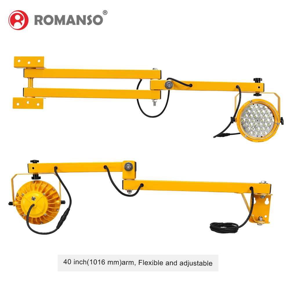 Etl Approved 30W New Swing Arm Led Work Light Warehouse Loading Dock Equipment Led Dock Lights