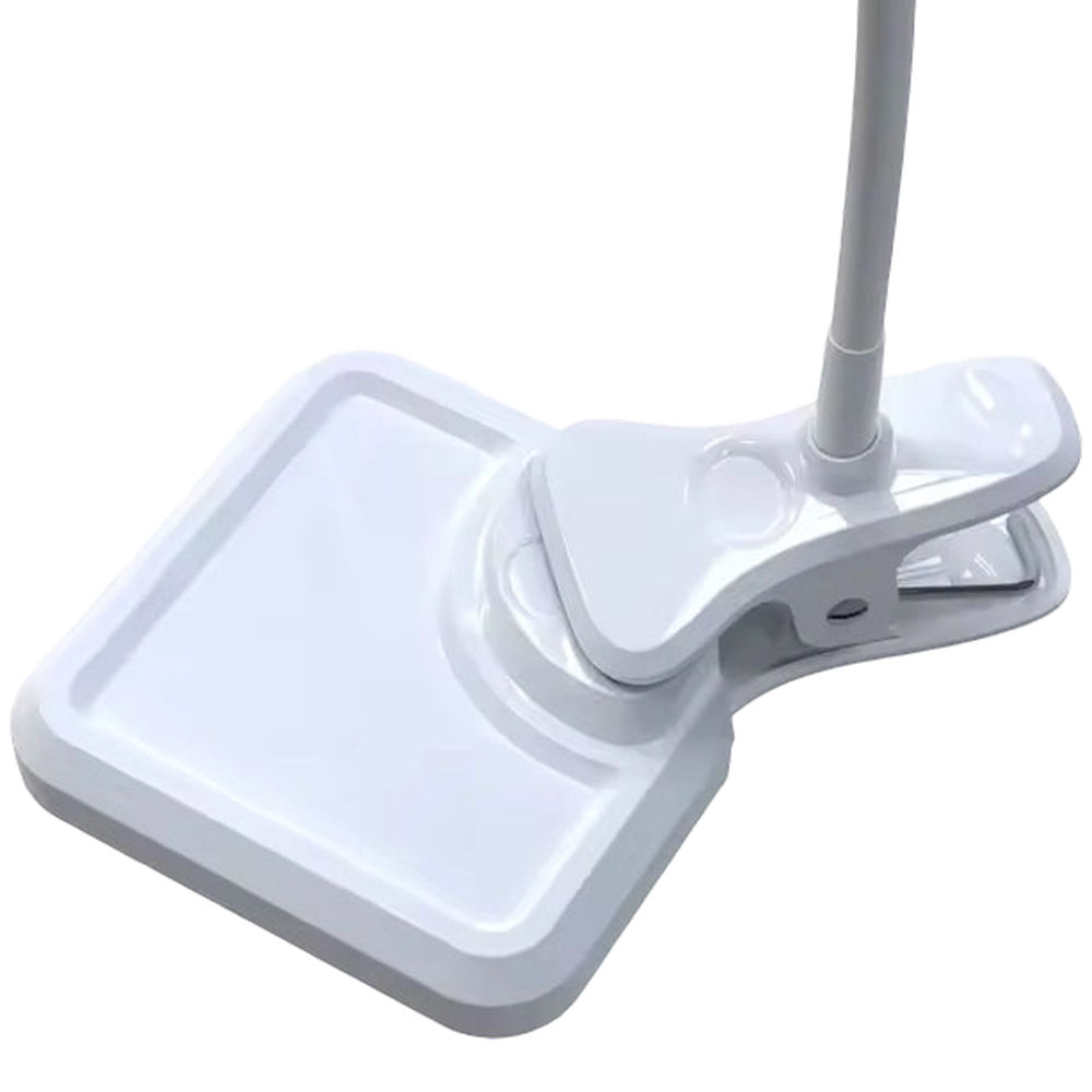 Bright Illumination 4Inch 2W Hands Free Magnifying LED Light Flexible Clip Lamp for Nail Art Embroidery Craft
