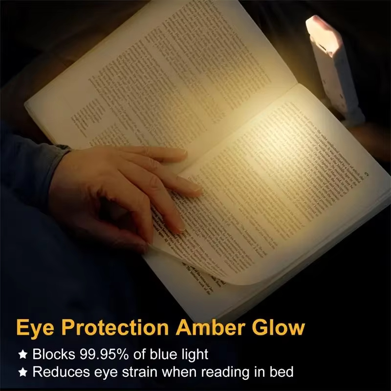 USB Rechargeable LED Book Reading Light New Brightness Adjustable Clip-on Book Lamp Eye Care Lamp for Kids to Read with