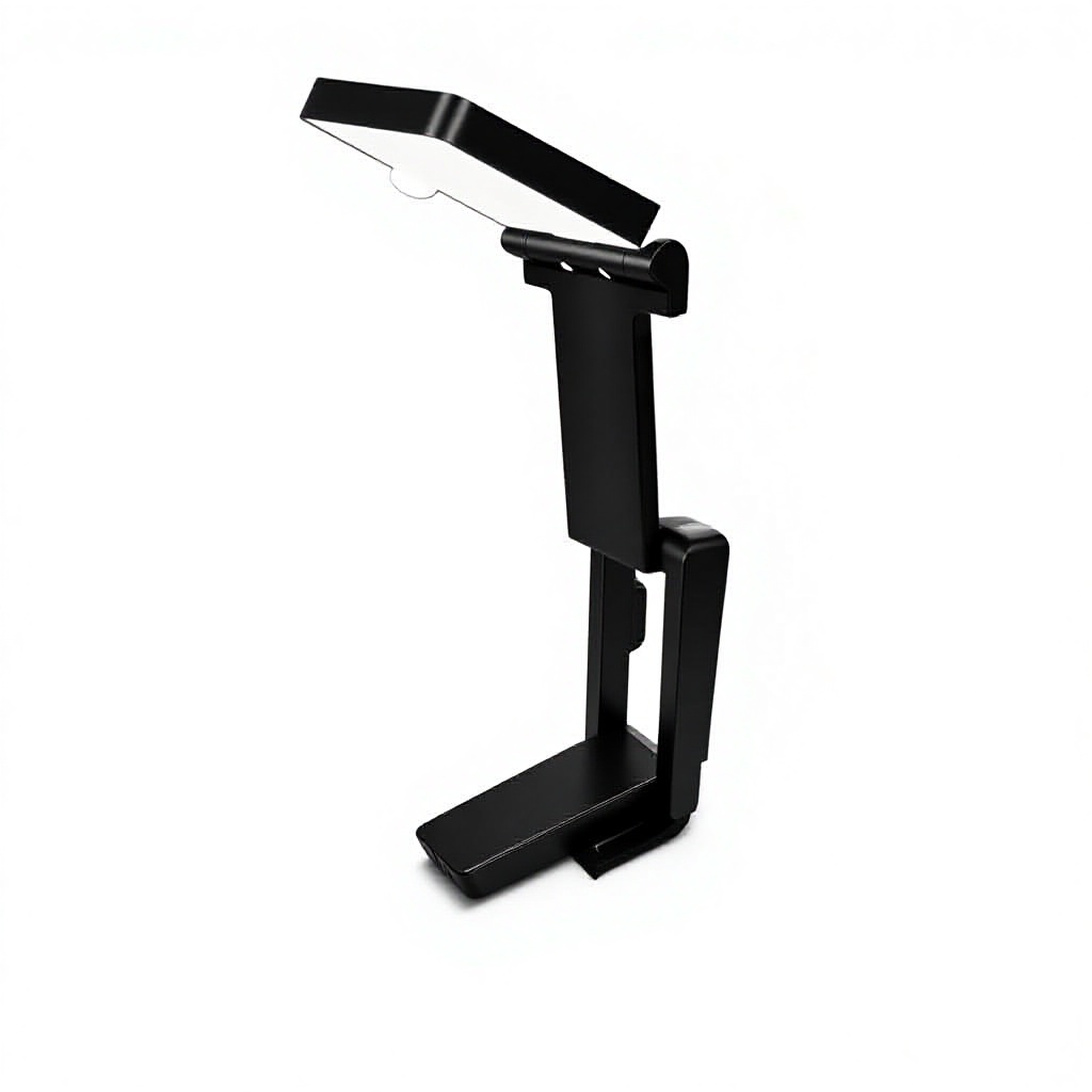 Cross-border Rechargeable LED Clip Reading Lamp Mini Folding Portable Clip Book Eye Protection Small Table Lamp Black High CRI