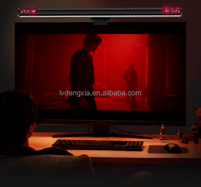 Modern Eye Caring DC Touch Control Aluminum Alloy Screen Hanging Monitor Lamp with RGB Backlight for Office Study