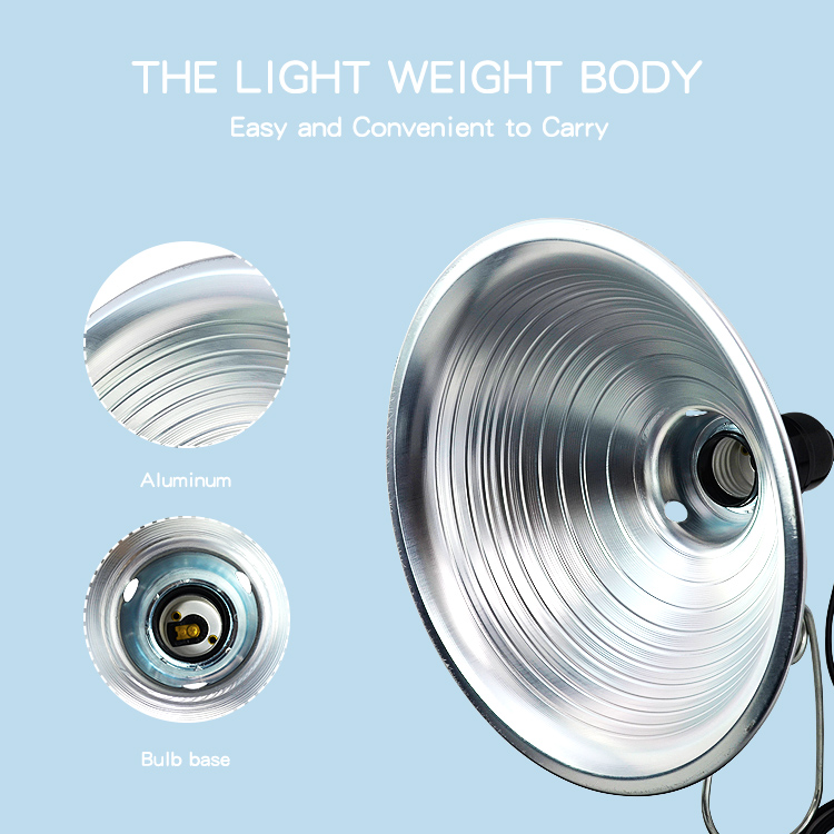 Simple Deluxe Clamp Lamp Light with Aluminum Reflector