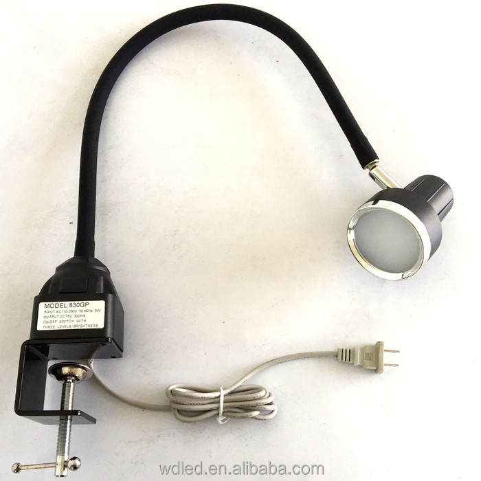 5W Clamp Flexible Arm Led Gooseneck Machine Tool Table Clip Work Light