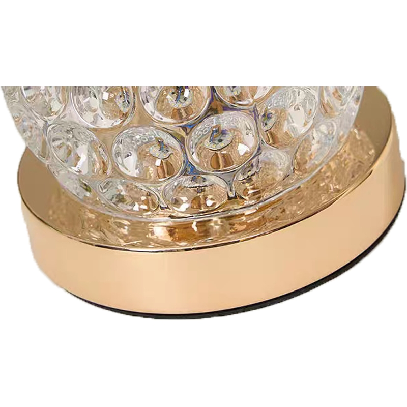 Stylish Dual-Switch Crystal Bedside Lamp Remote-Controlled Table Lamp