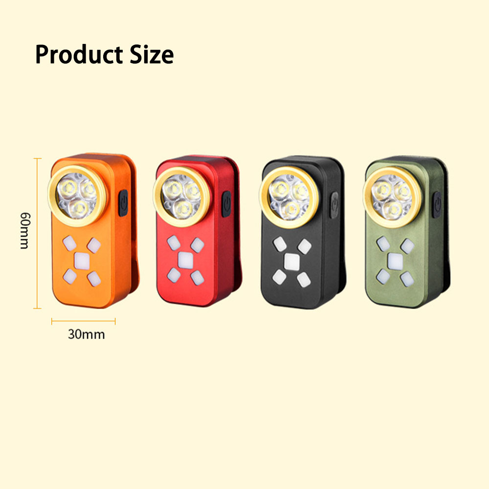 TAIKOO New Rechargeable LED Outdoor Work Light USB Magnetic Aluminum Alloy Clip-On Mini Flashlight