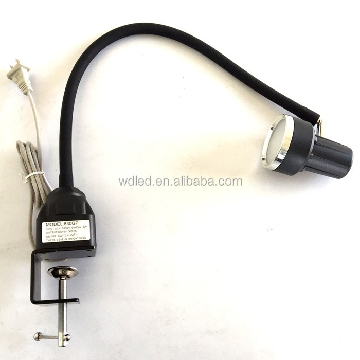 5W Clamp Flexible Arm Led Gooseneck Machine Tool Table Clip Work Light