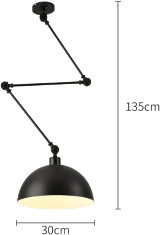 SIMIG Iron Swing Arm Pendant Light for Bedroom Hotel Adjustable Ceiling Industrial Hanging Lamp Vintage Rustic Farmhouse