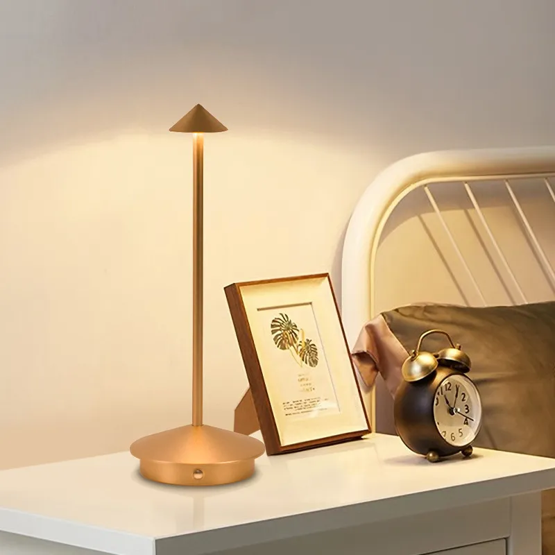 Hotel Portable Rechargeable Cordless LED Table Bar Lamp Desk Light with Touch Control for Restaurant Living Room