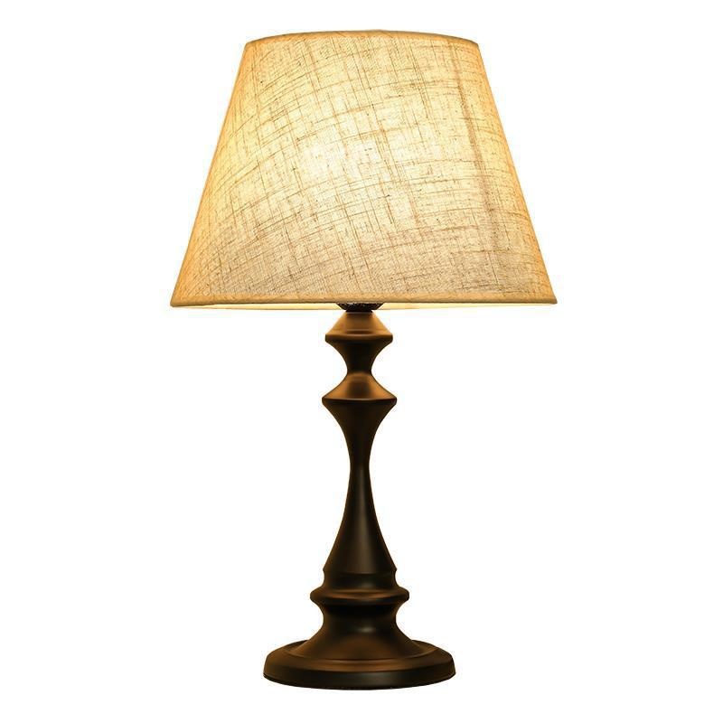 American-style Vintage Table Lamp LED Eye-Protecting Dimmable Night Light DIY 3-Year Warranty Shade for Bedroom
