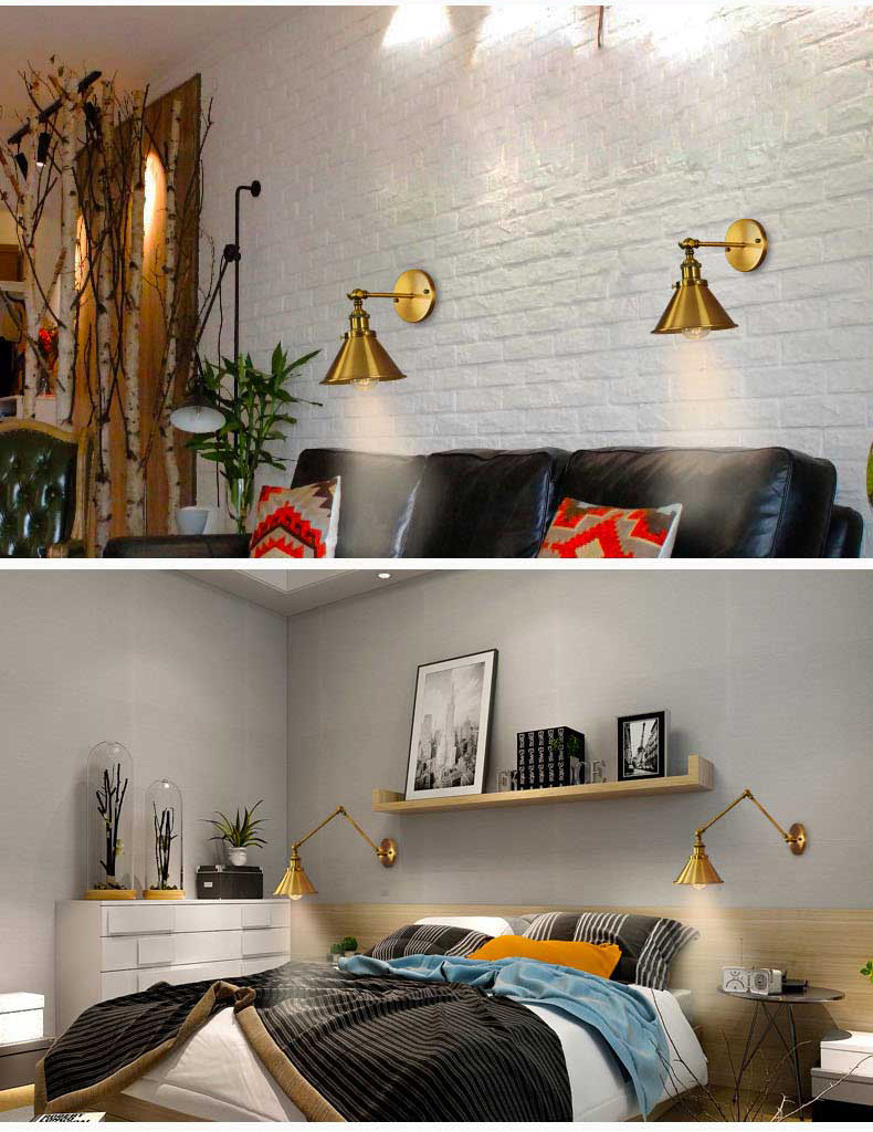 Modern Adjustable Swing Arm Industrial Wall Sconces Decorative Wall Lamp Folding RockerLight