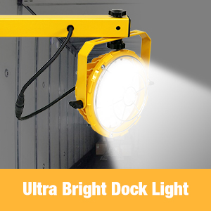 ETL Approved 60W IP65 Swing Arm LED Work Light with 5-Year Warranty 6600 Lumens for Workshop Warehouse Dock Loading Equipment