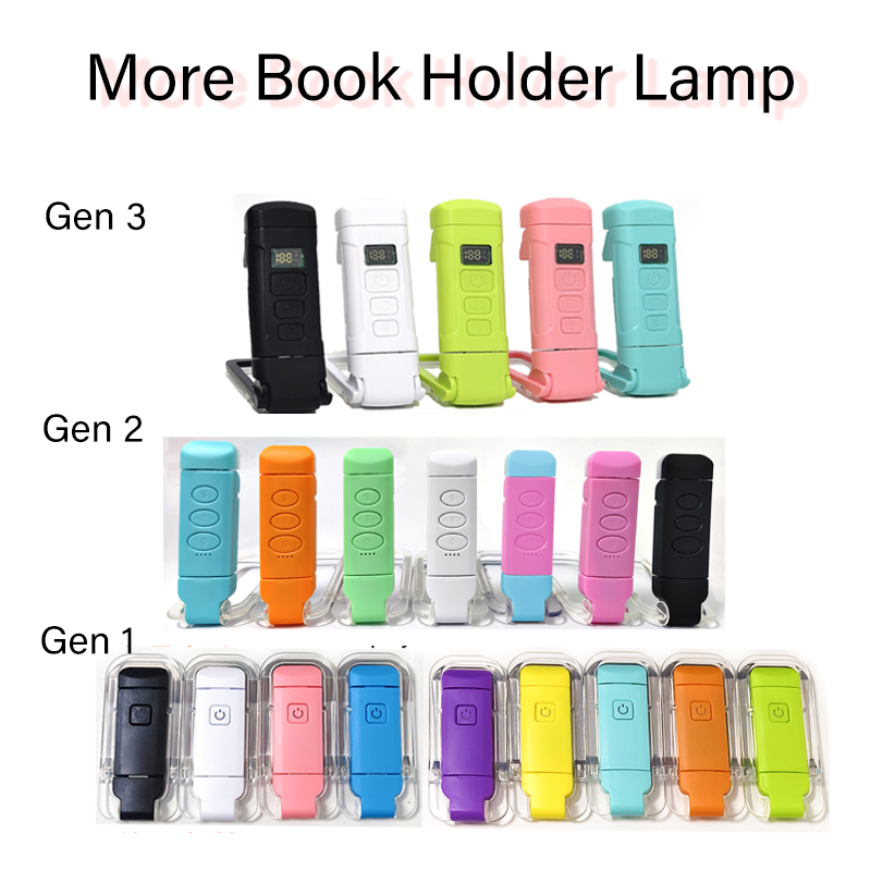 USB Rechargeable LED Book Light Mini Brightness Adjustable 4-Mode Clip Eye Care Features Bedtime Reading Light For Book