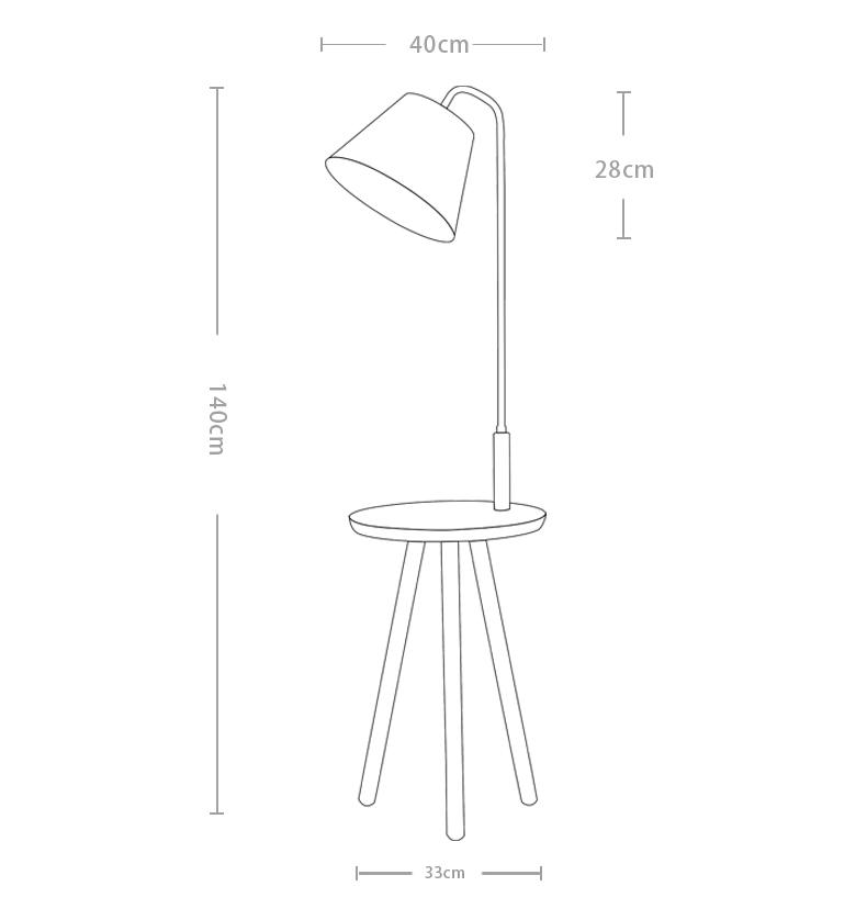 FCC Factory Functional Wooden Standing Lamp for Living Room Hotel Led Arc with Table Standing Home Decor Floor Lamp