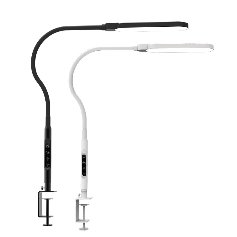 Eye Protection Clip Lamp Super Bright Long Arm Touch Control Modern Design for Office Study Nail Art Embroidery