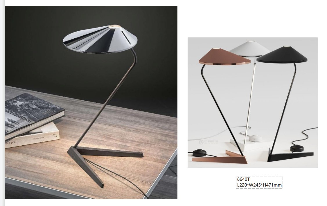 Modern Vintage Simple Table Light Hotel Bedroom Arc Metal LED Desk Lamp