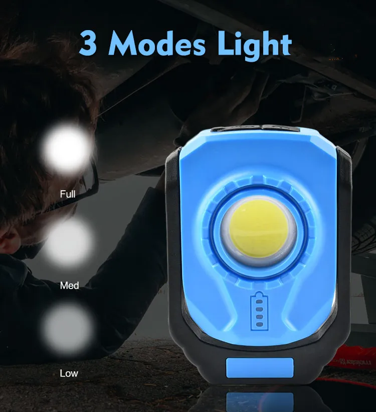 Rechargeable Portable Waterproof LED Work Lamp for Outdoor Camping Emergency Car Repairing