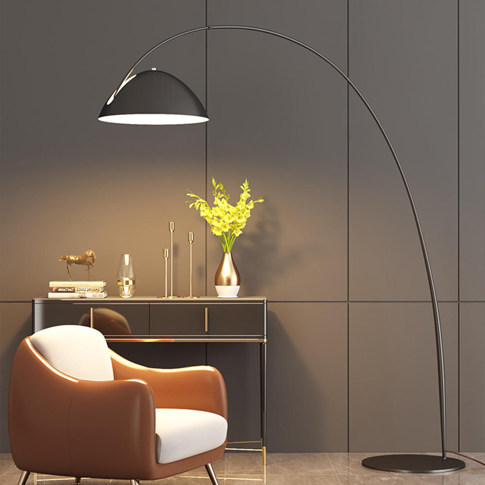 Vertical Creative Standing Light Aluminum Modern Oem Arc Fishing Rod Floor Lamps for Living Room Decor
