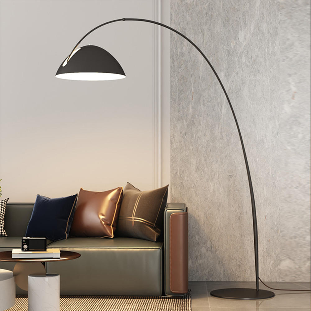 Vertical Creative Standing Light Aluminum Modern Oem Arc Fishing Rod Floor Lamps for Living Room Decor