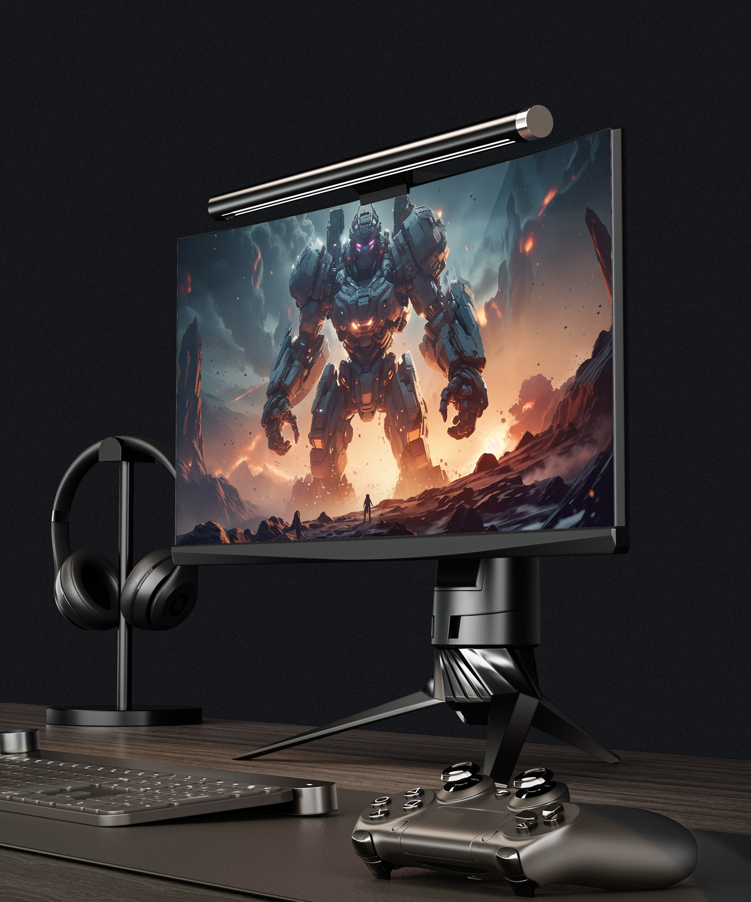 Eye-Care Modern RGB Monitor Light Bar Music Reactive LED Screen Lamp with Wireless Control for Reading Room Desktop Gaming Setup