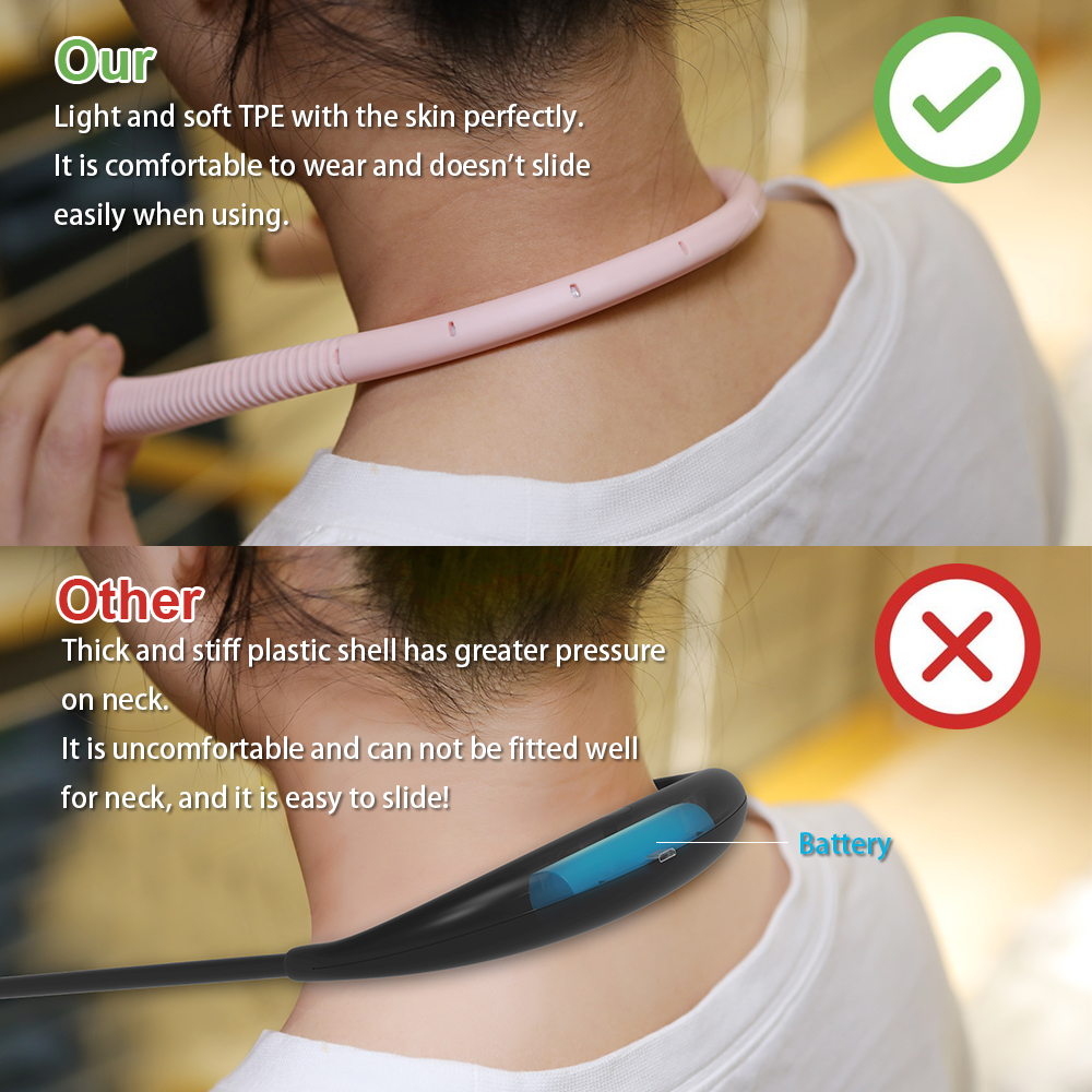 Rechargeable Neck Reading Light Hands Free LED Book Light for Bedside Camping Travel 3 Brightness Levels Eye Care Design