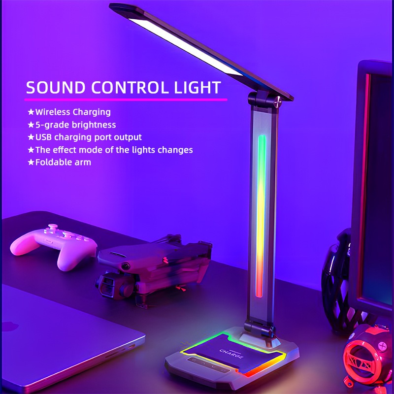 Computer Monitor Light RGB Music Rhythm Screen Hanging Lights Dimming Desk Lamp Reading Gaming Table Lighting