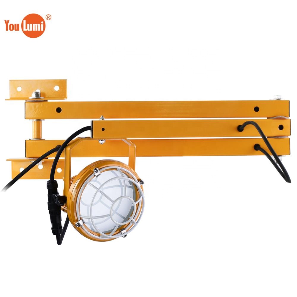 Youlumi Newest 20W 30W 40W 50W Led Dock Light With Swing Arm for Warehouse Work Lighting