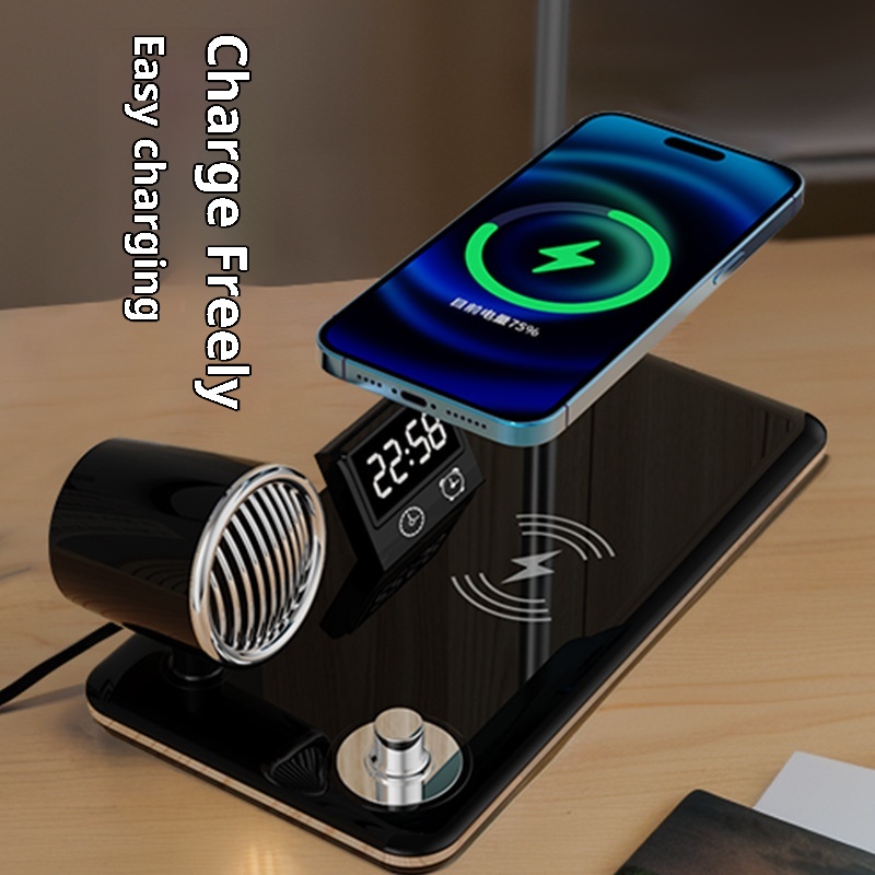 Multi-function Wireless Charging ABS LED Desk Lamp With Blue Teeth for Sound Atmosphere Night Light Smart Reading Touch
