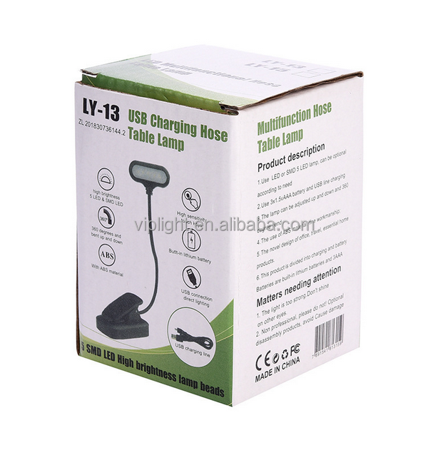 LED Desk Lamp USB Charging 3 Color Modes Dimmable Reading Night Clamp Light Flexible Gooseneck Table Light for Home Office Study