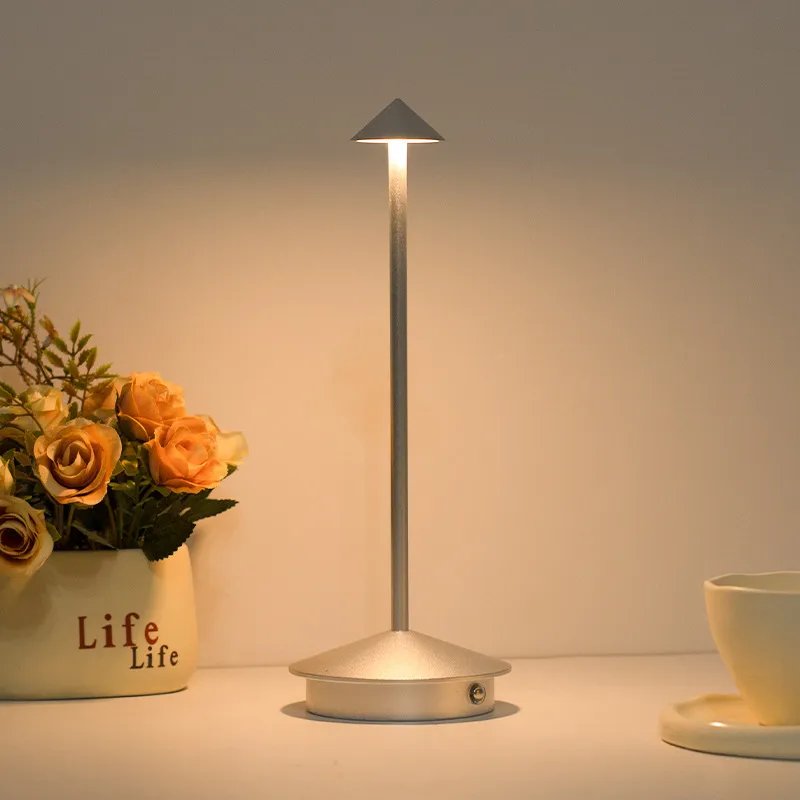 Hotel Portable Rechargeable Cordless LED Table Bar Lamp Desk Light with Touch Control for Restaurant Living Room