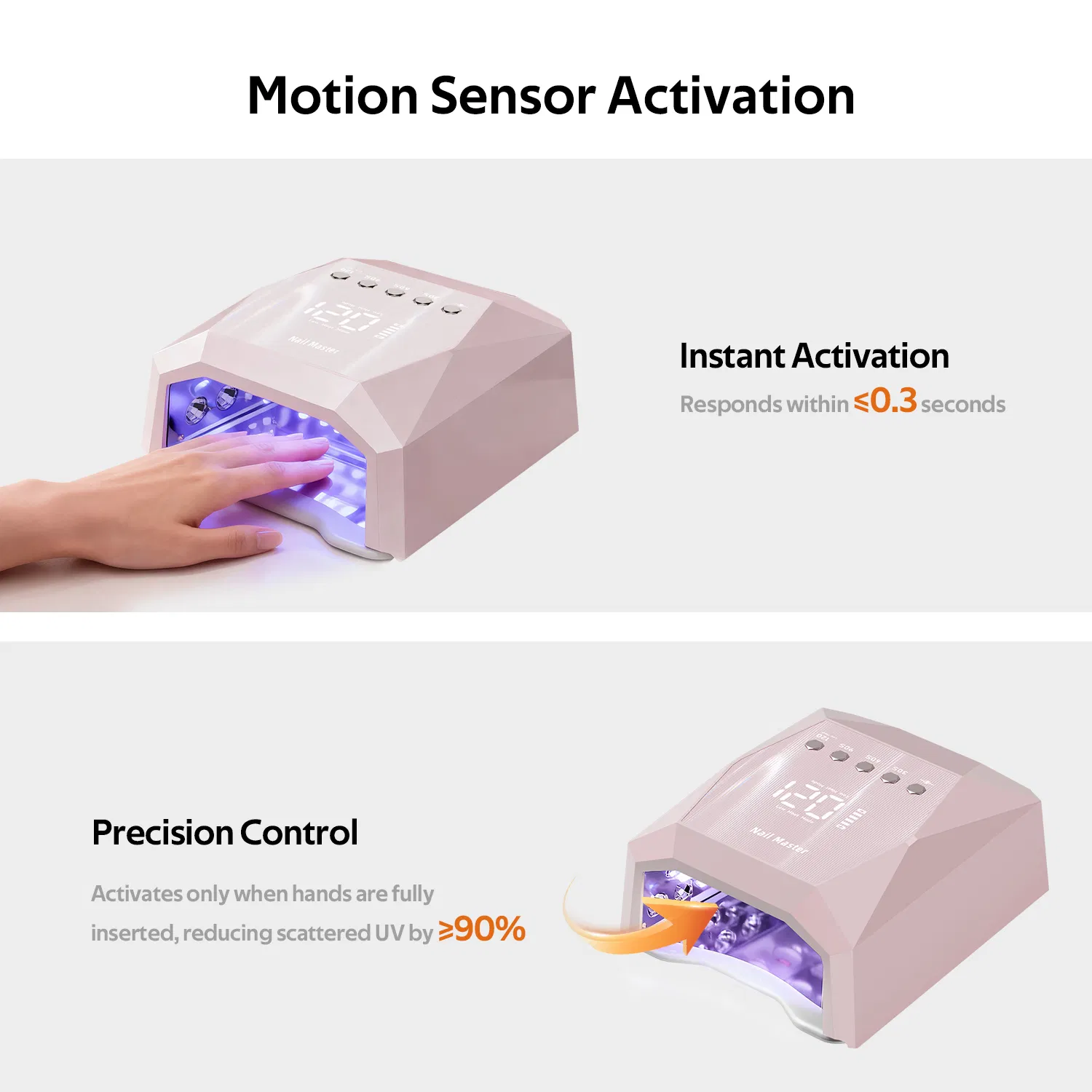 OEM Private Label Portable Nail Curing Machine LCD Display Rechargeable LED UV Nail Lamp