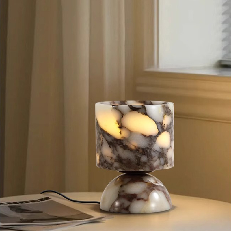 Party Stylish Switch Control Reading Working Book Creative Marble Led Decorate Small Table Lamps