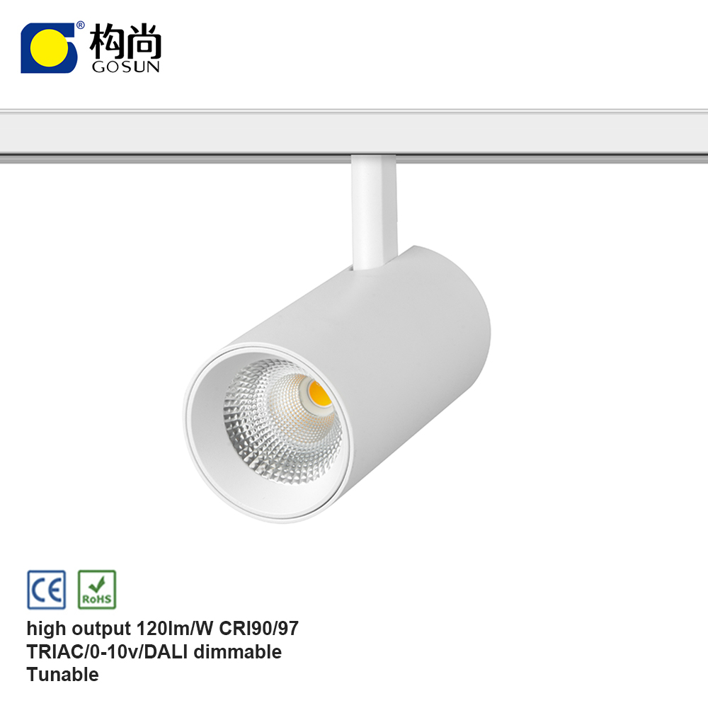 GOSUN Anti Glare UGR: 10-15 48V Magnetic Track Light System Rail Zoomable 6W Led Track Magnetic Light