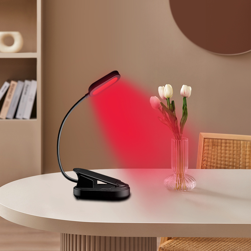 LED Rechargeable Book Light for Reading in Bed Book Lamp Light Eye Caring Color Temperatures Stepless Dimming Brightness