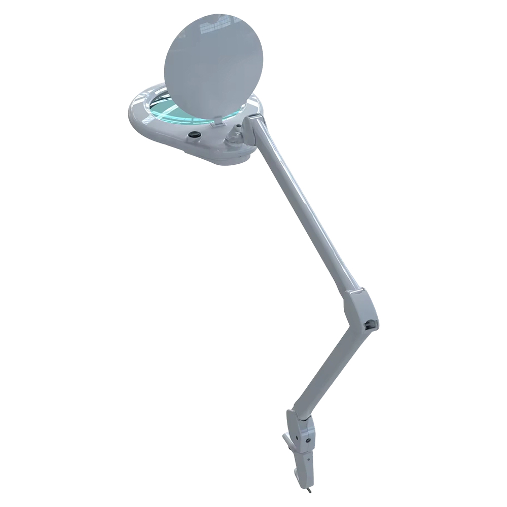 Industrial Grade Flexible Arm Magnifying Lamp Clamp-on Illuminated Light for Repair &amp; Assembly Work