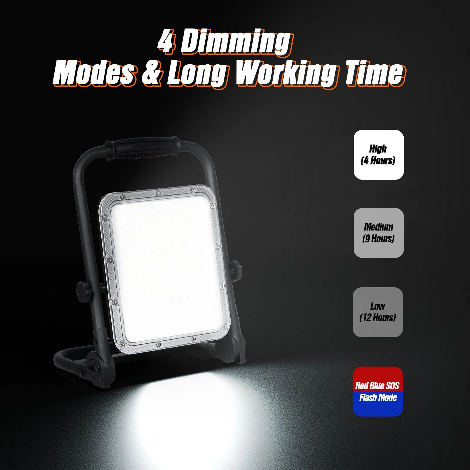 Solar Energy Power IP65 Ceiling High Power LED Light Rechargeable Floodlights Portable Solar Lamp for Garden