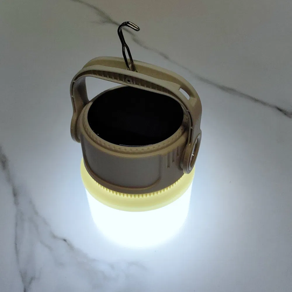 Bestwe 5W Portable Solar Rechargeable Emergency Light Home Desktop Lighting Lantern Outdoor Hiking Tent Hook-up Camping LED Lamp