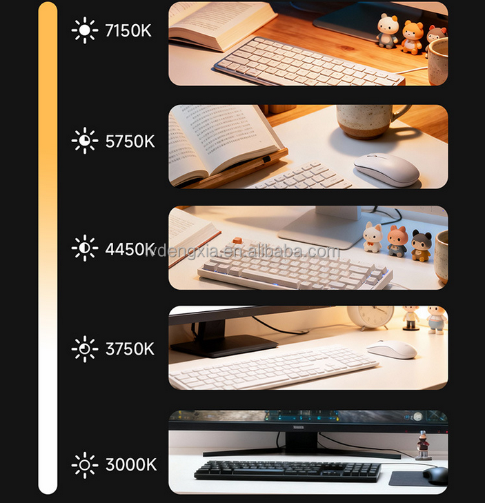 Modern Eye Caring DC Touch Control Aluminum Alloy Screen Hanging Monitor Lamp with RGB Backlight for Office Study