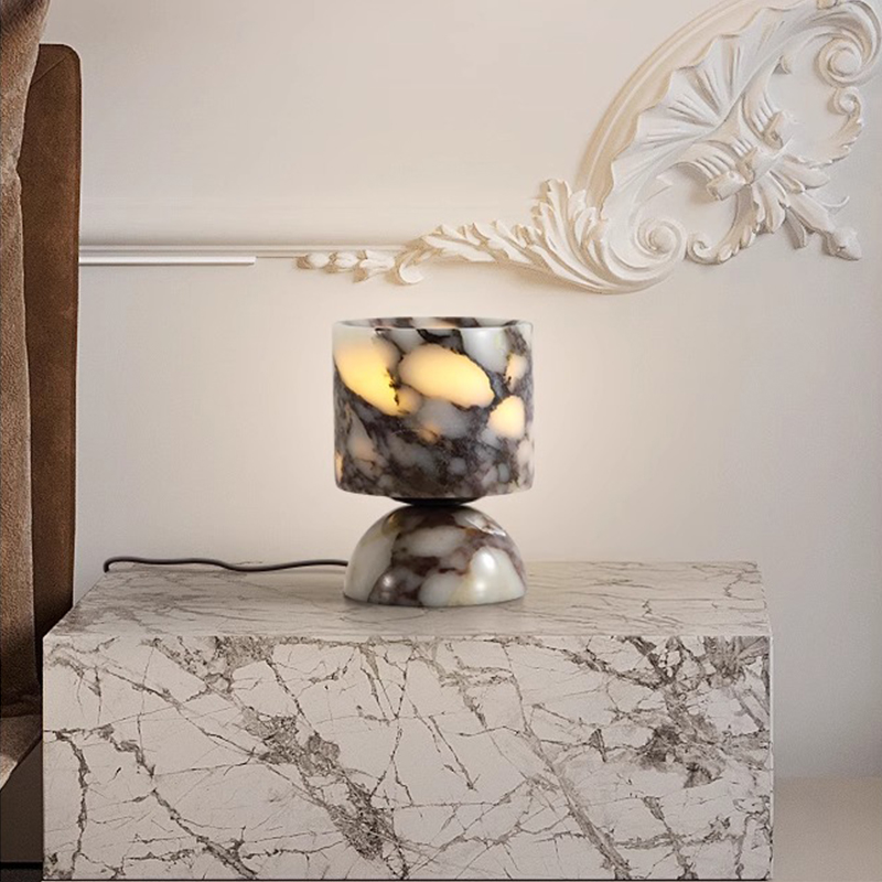Party Stylish Switch Control Reading Working Book Creative Marble Led Decorate Small Table Lamps