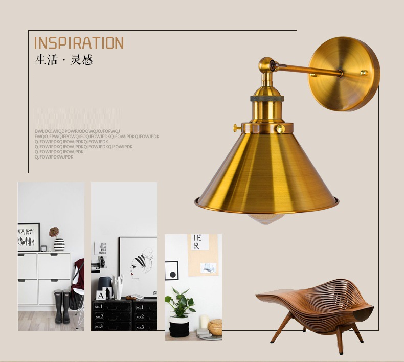 Modern Adjustable Swing Arm Industrial Wall Sconces Decorative Wall Lamp Folding RockerLight