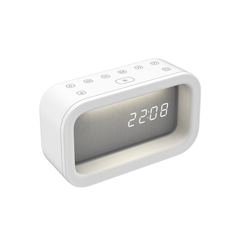 New Rechargeable Alarm Clock Wake Sunrise Light 16 Soothing Sounds Bedside Night Light White Noise Machine LED Digital Clock