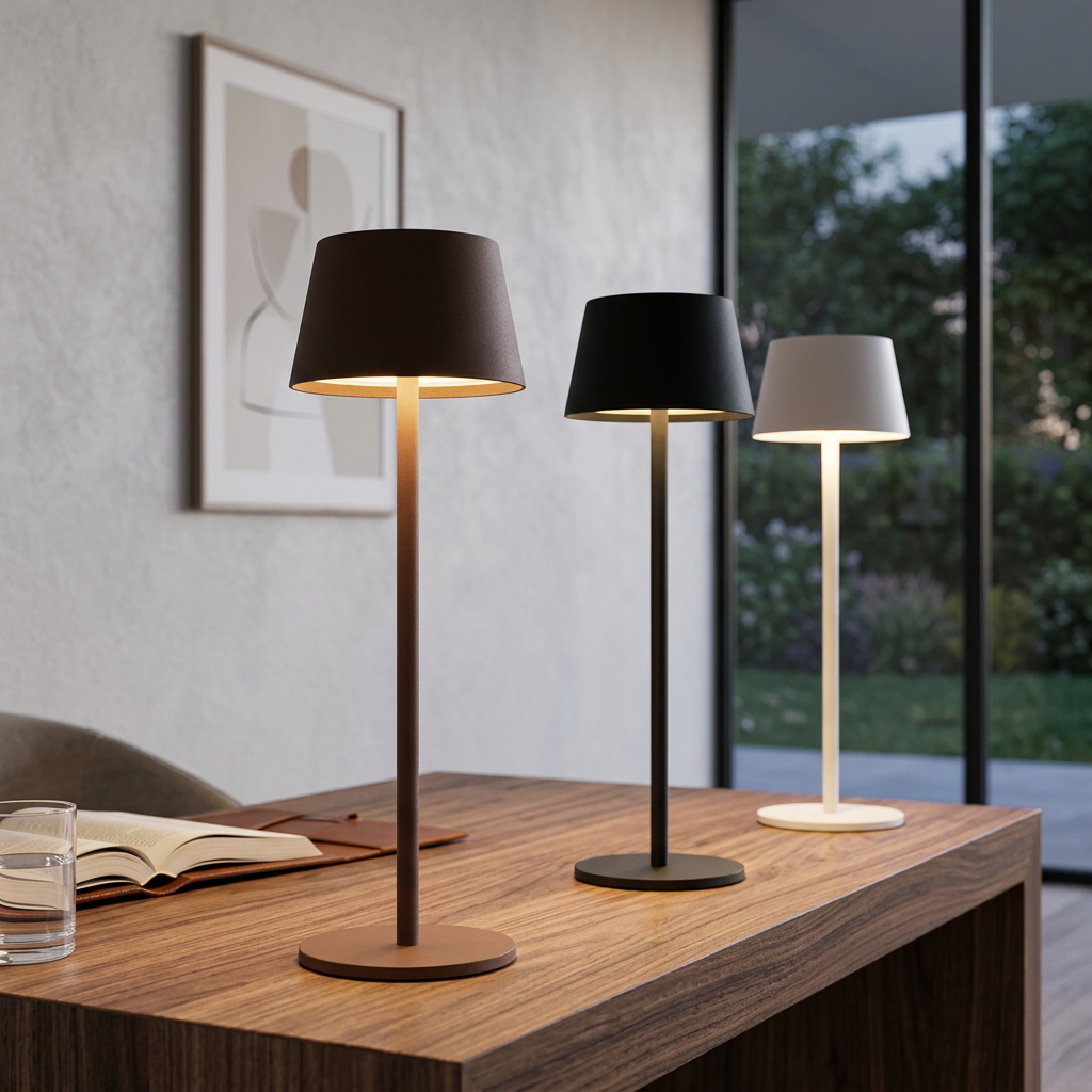 Modern LED Rechargeable Hotel Bedside Living Room Cordless Desk Lamp Portable Light Restaurant Dining Room Cafe Table Lamp
