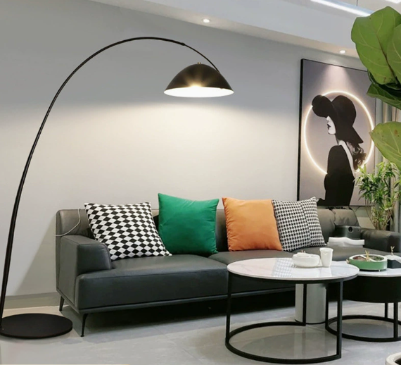 Arc Floor Lamp Luxury Scandinavian Minimalist Design for Living Room Bedroom Premium Ambient Lighting