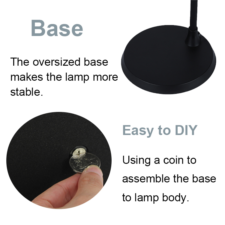 3 Step Dimmable Timing Erp Ce Rohs Eye Care Gooseneck Study Reading Stand Smart Magnetic Desk Lamp Portable Led Lamp