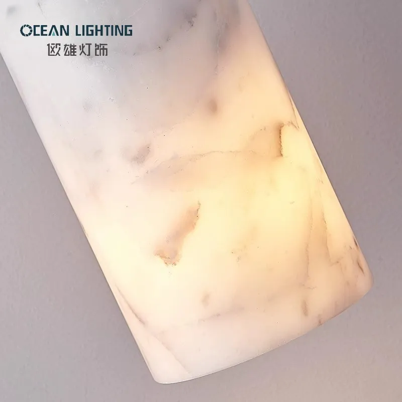 Spanish Alabaster Stone Table Lamp Detail
