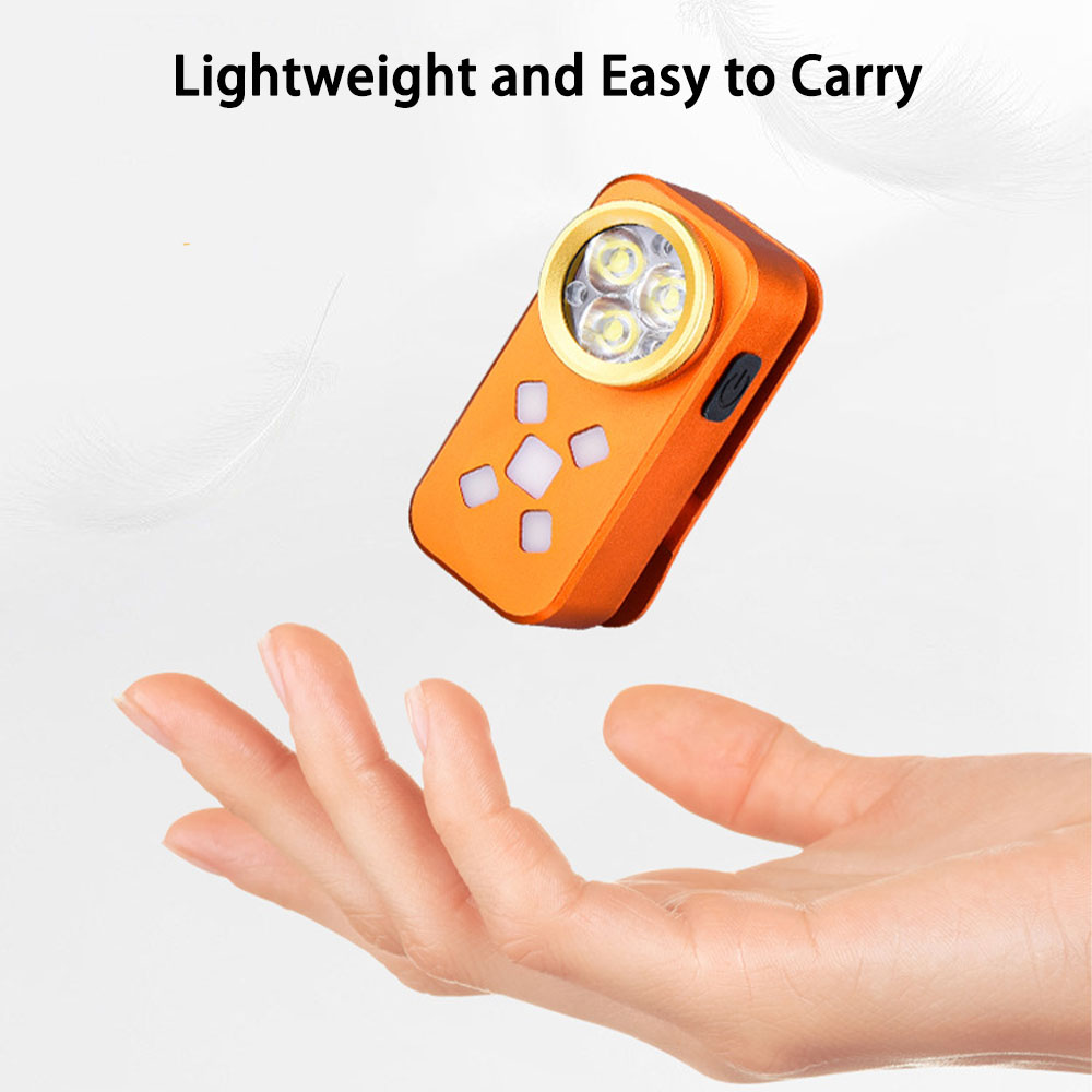TAIKOO New Rechargeable LED Outdoor Work Light USB Magnetic Aluminum Alloy Clip-On Mini Flashlight