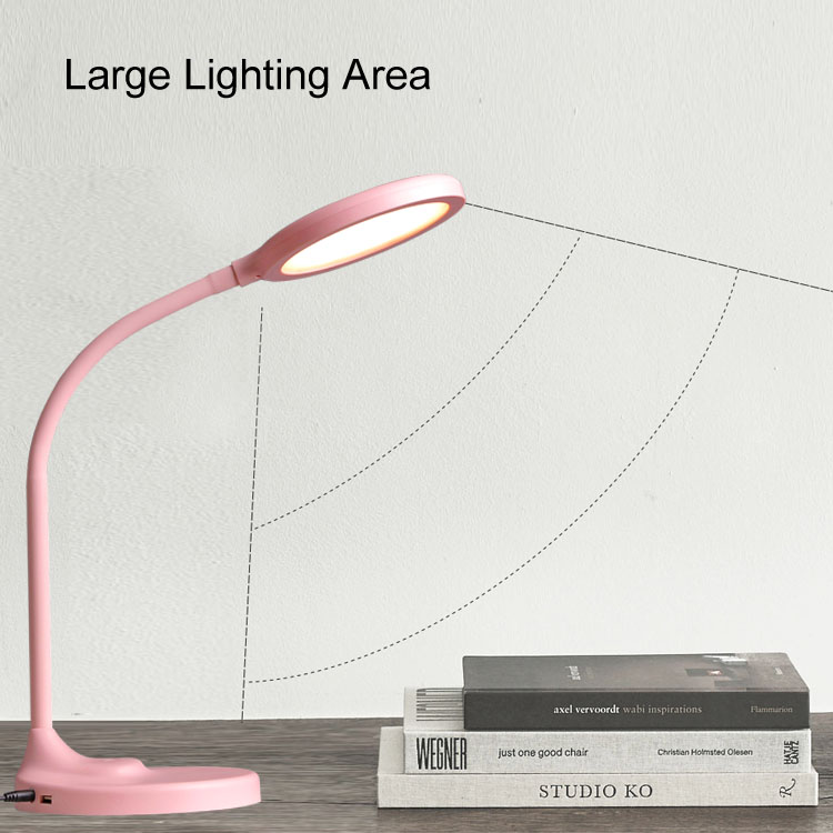 Eye protection Smart Fold Flexible Neck Led Desk Lamp With USB Charger Touch Control Lamp for Reading