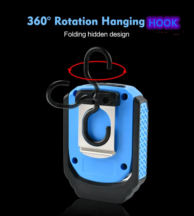 Rechargeable Portable Waterproof LED Work Lamp for Outdoor Camping Emergency Car Repairing