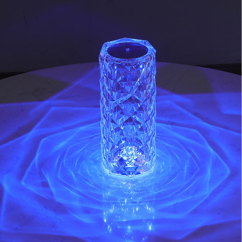 Hot Sale LED Romantic Rose Light Indoor Decorative Room Restaurant Touch Portable Acrylic Crystal Decoration Night Lights Bedside Rechargeable LED Table Lamp