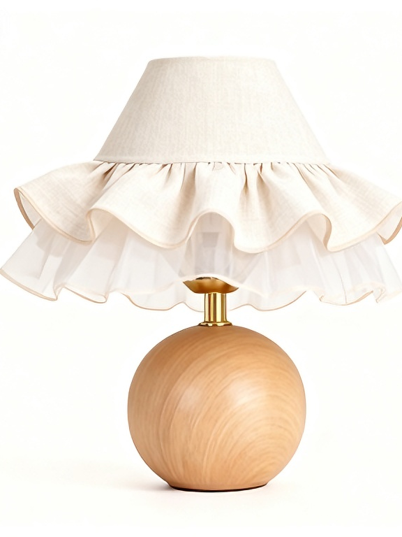 Wood LED Mushroom Table Lamp