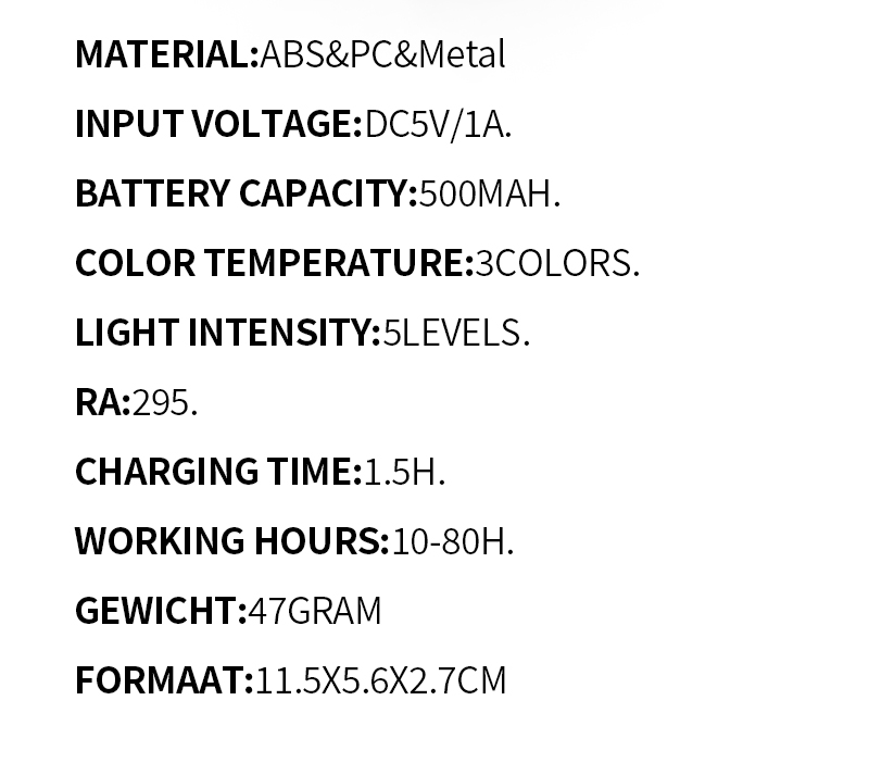 Reading Light Dimension